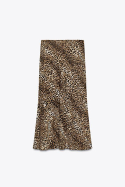ZARA ДЛИННАЯ ЮБКА — ZW COLLECTION, ЛЕОПАРДОВЫЙ