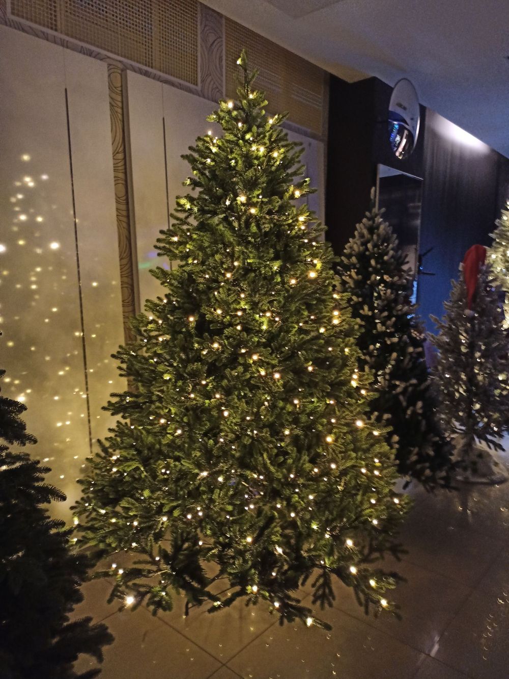 Елка с гирляндой 2в1 «Венецианская» (Литая+пвх) 180 см / 1,8 м