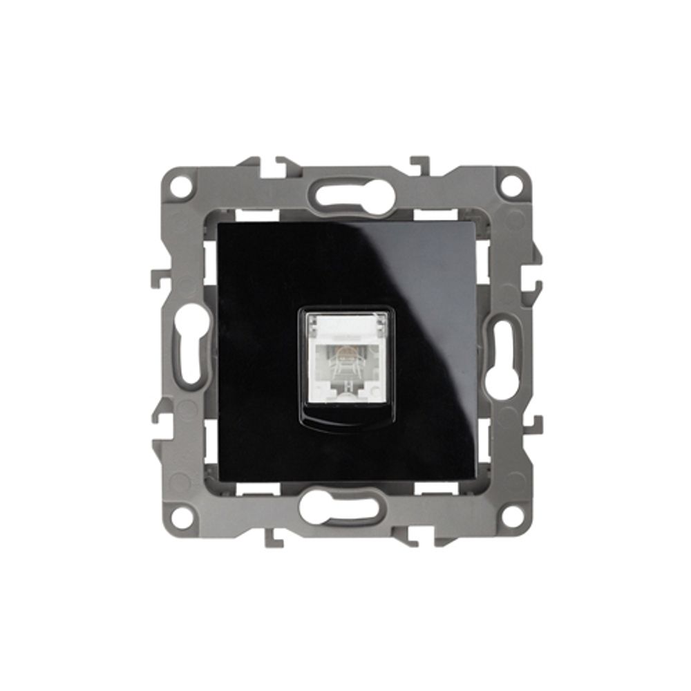 12-3105-06 ЭРА Розетка телефонная RJ11, IP20, Эра12, чёрный | Эра 12 Черный