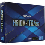 Мат. плата Lga1200 ASRock H510M-ITX/AC (RTL) &lt;H510&gt; PCI-E HDMI+DP GbLAN+WiFi+BT SATA Mini-ITX 2DDR4
