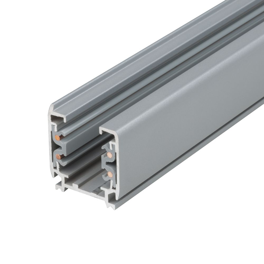 UBX-AS4 SILVER 100 POLYBAG Шинопровод осветительный, тип А. Трехфазный. Цвет — серебряный. Длина 1 м. Упаковка — полиэтиленовый пакет.