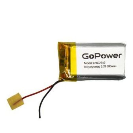 Аккумулятор Li-Pol GoPower LP802540 PK1 3.7V 600mAh (1/100)