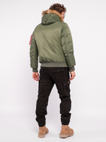 Утепленный бомбер LA-1285 Alpha Industries Зеленый JL