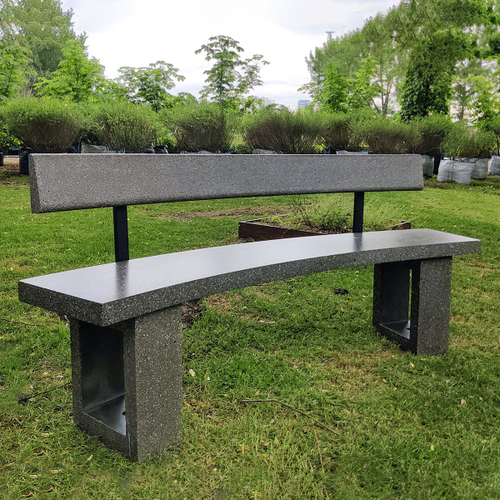 Скамья для костровой зоны со спинкой SKM180 (Concretika)