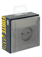 FORTE&PIANO Розетка 1-местная без заземления с защитными шторками винтовое крепление 10А FP517 сталь IEK