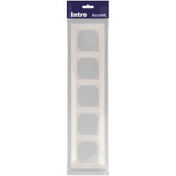 Рамка для розеток и выключателей Intro Accent 6-505-06 на 5 постов, СУ, перламутр | Intro