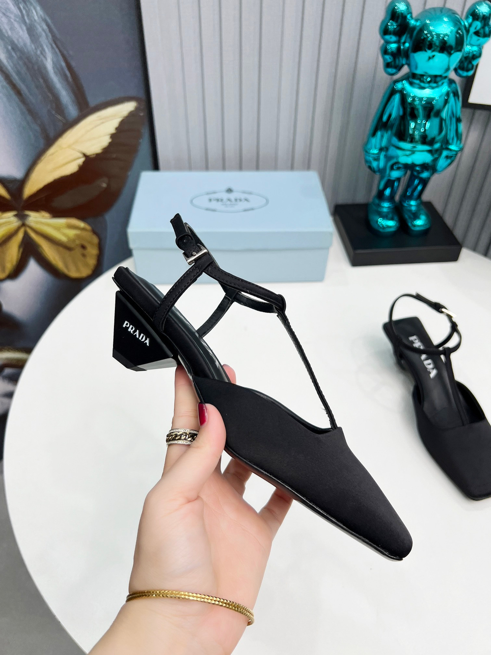 Prada Satin Slingback Pumps