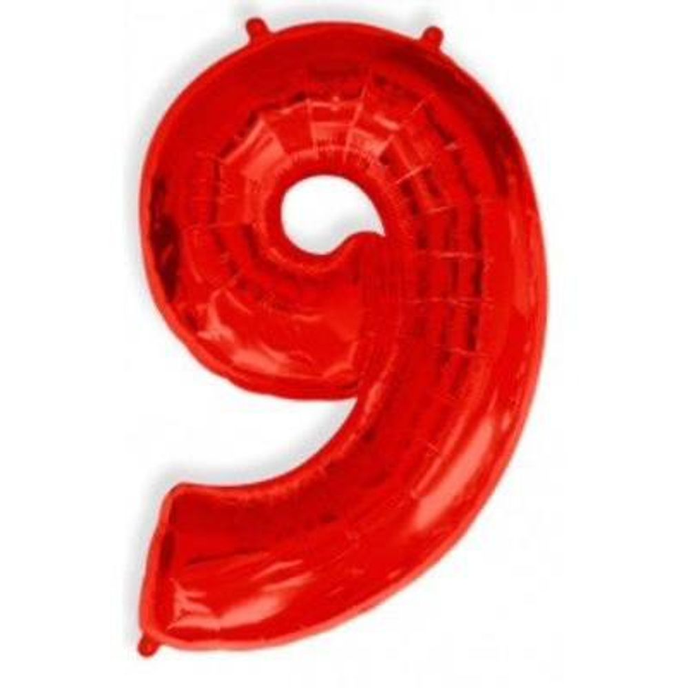 Цифра "9" красный