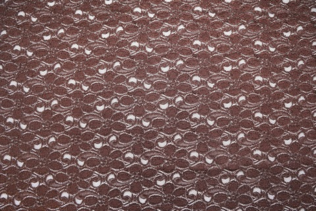 Гипюр стрейч с металликом коричневый