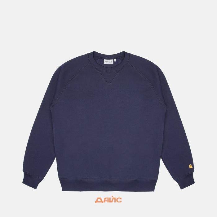 Толстовка мужская Carhartt WIP Chase Sweatshirt  артикул:I033660_dark_navy - купить в магазине Дайс