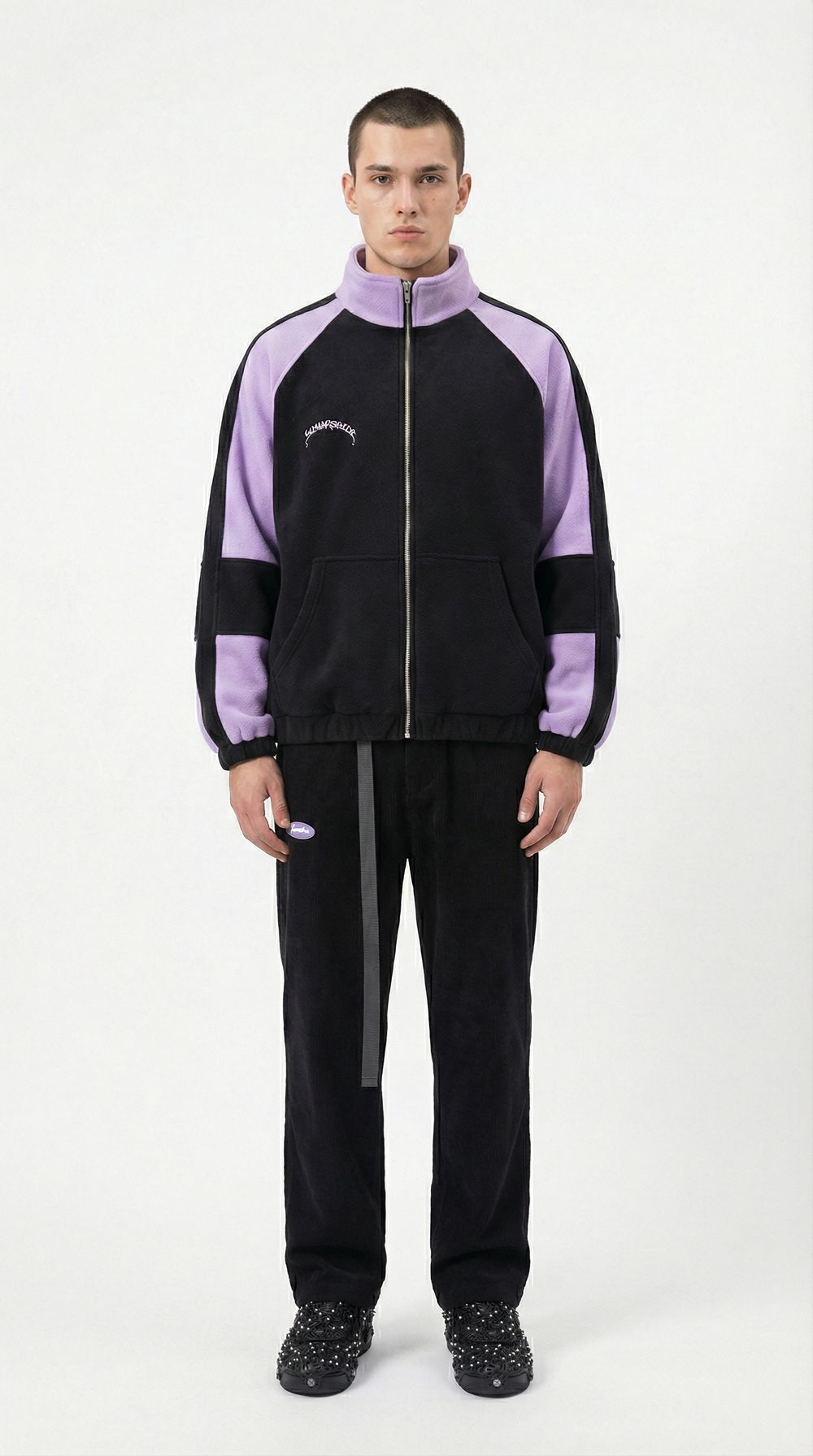 Толстовка Ymkashix Turbo fleece Zip черный/фиолетовый