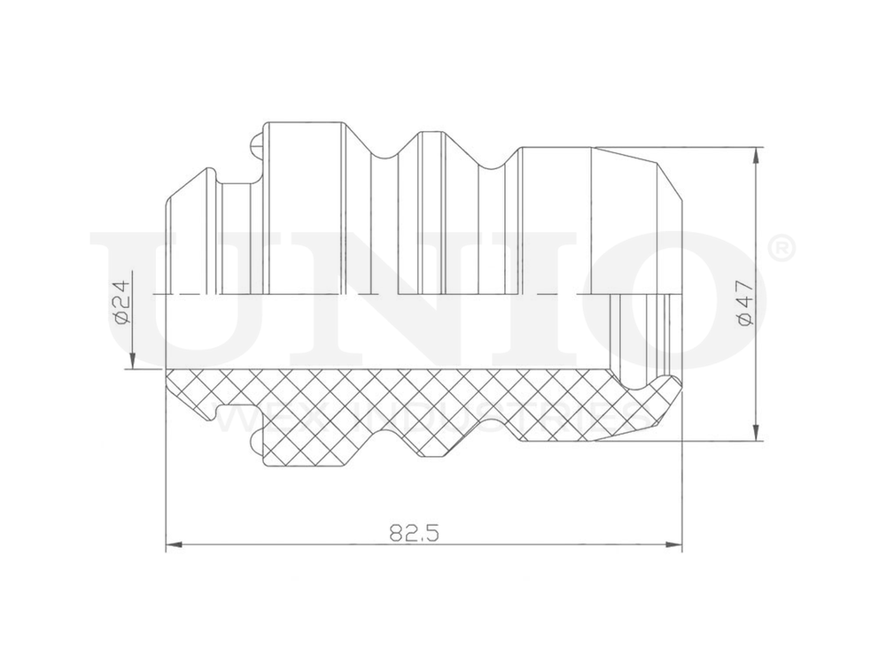 Отбойник переднего амортизатора UNIO DUC-40018