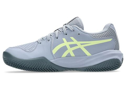 Детские теннисные кроссовки Asics Gel-Resolution X GS Clay - grey blue/pistachio