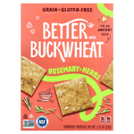 Better with Buckwheat, Гречневые крекеры, розмарин и травы, 120 г (4,25 унции)