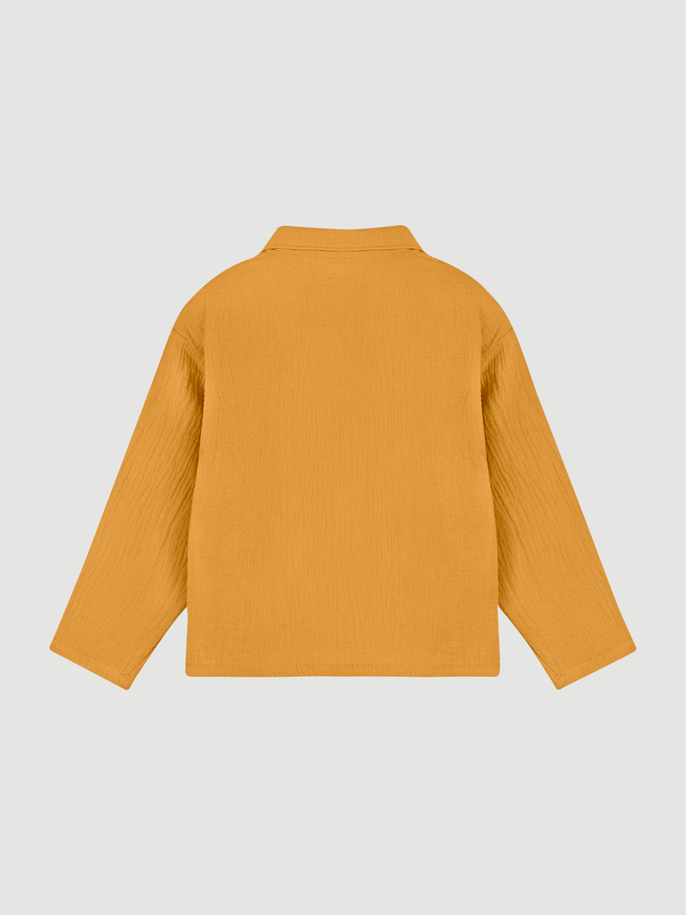 Поло оверсайз с длинным рукавом Mjölk Mustard, из муслина