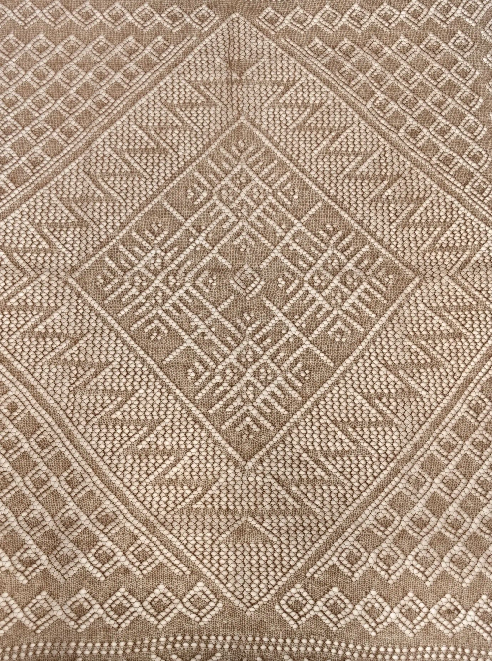 Оренбургский пуховый платок-паутинка А120-08 темно-бежевый