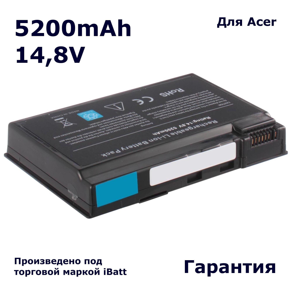 Аккумулятор iBatt 5200mAh, для Aspire 3610 TravelMate 2410 5020 3613LC 5042 2413WLC 5022WL3020 5024WL3613 5025 5022