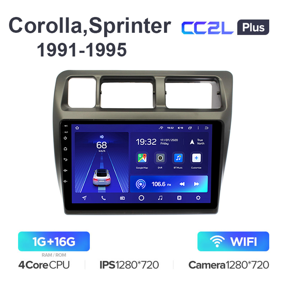 Teyes CC2L Plus 9" для Toyota Corolla, Sprinter 1991-1995