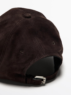 Massimo Dutti Замшевая кепка, шоколадный