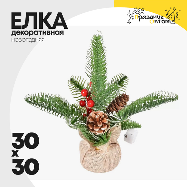 
          елка 30 х 30 декоративная (зеленый)