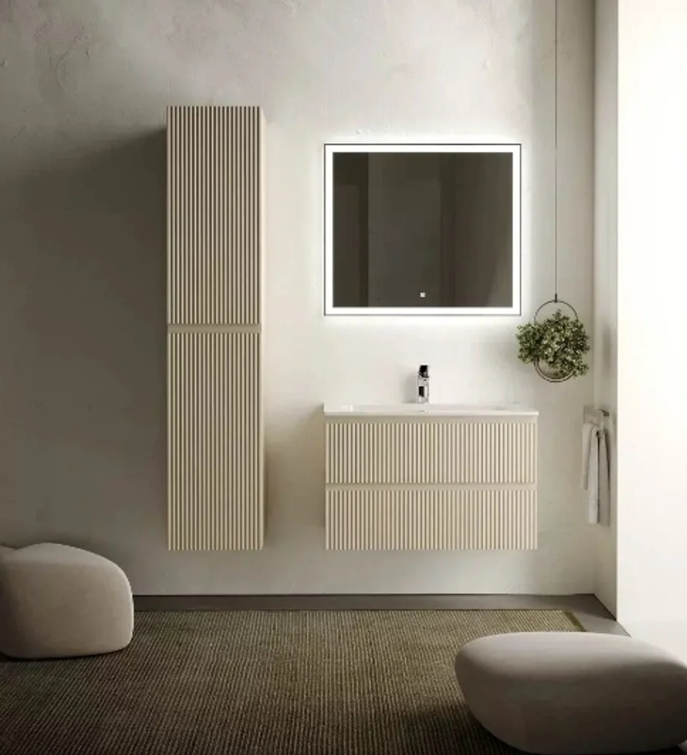 Тумба подвесная SANCOS Snob R 995х445х500, c двумя ящиками оснащенными доводчиками, Beige Soft , арт.SNR100CE