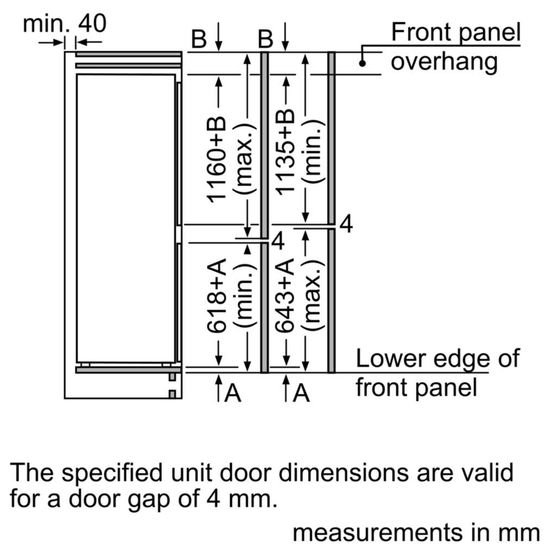 Встраиваемый холодильник Bosch KIC38A51