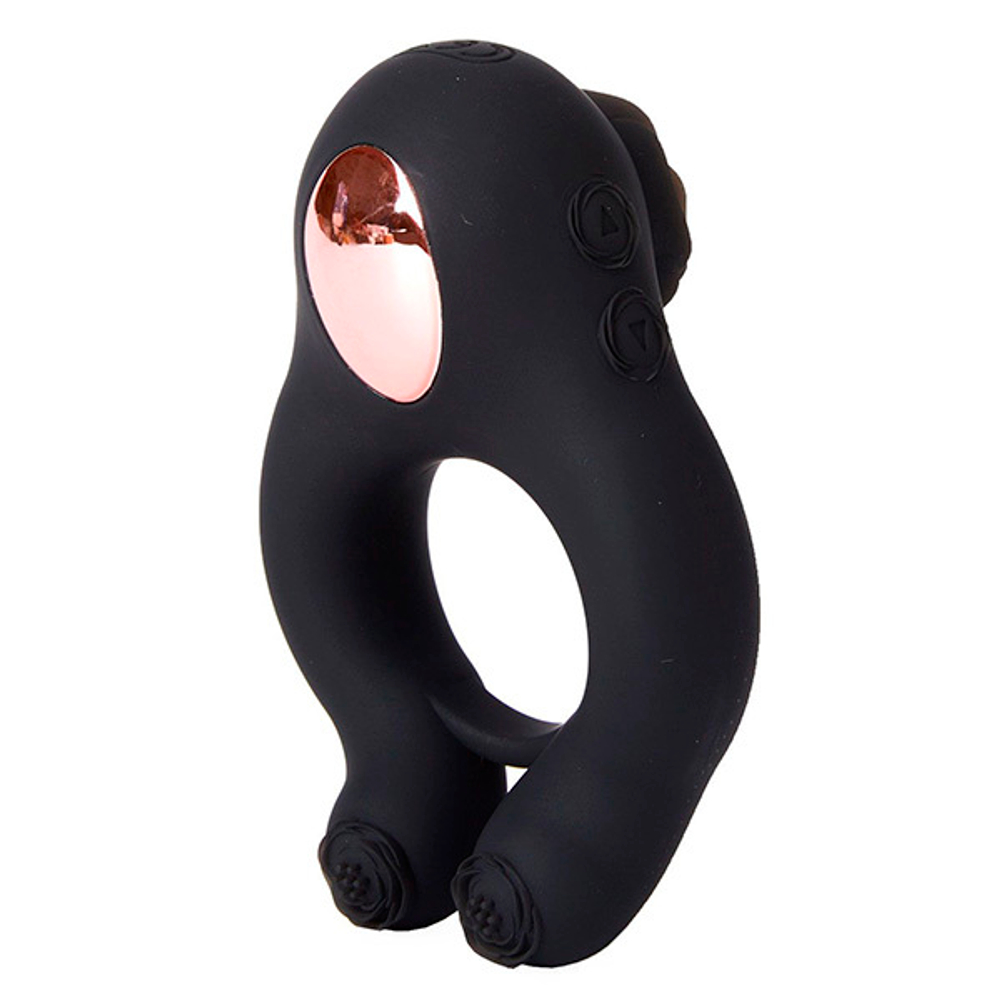 Черное эрекционное кольцо 4,2см с пультом ДУ BeYourLover Abe BJ558A