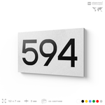 Номер на дверь 594, табличка на дверь для офиса, квартиры, кабинета, аудитории, склада, белая 120х70 мм, Айдентика Технолоджи