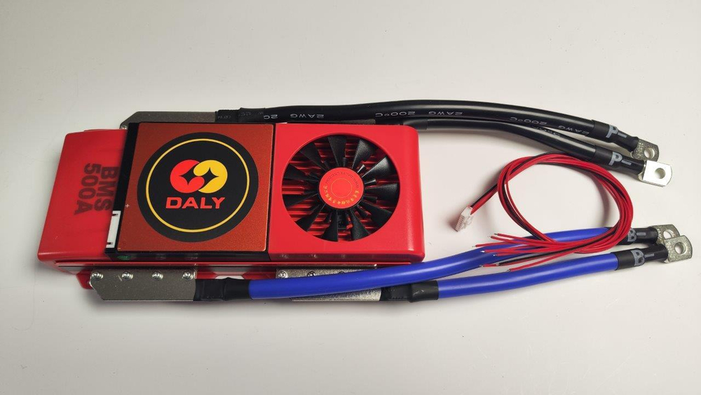Плата контроля BMS LiFePO4 8S 24V 500A Fan