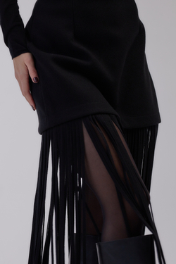 Юбка с бахромой