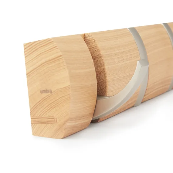 Настенная вешалка Flip 5 крючков натуральное дерево