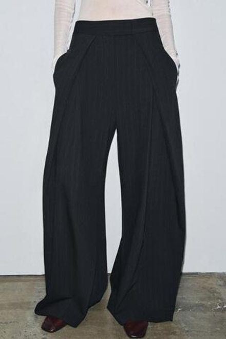 ZARA БРЮКИ В ПОЛОСКУ С ЗАЩИПАМИ — ZW COLLECTION, В ПОЛОСКУ