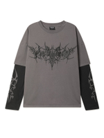 Женский Лонгслив Sigilism Print Grey Layered