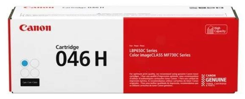 Картридж CANON 046H C голубой, увеличенной емкости