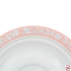 Набор мокко кофейных пар 85 мл Яна Серый мрамор с розовым кантом (6 пар)