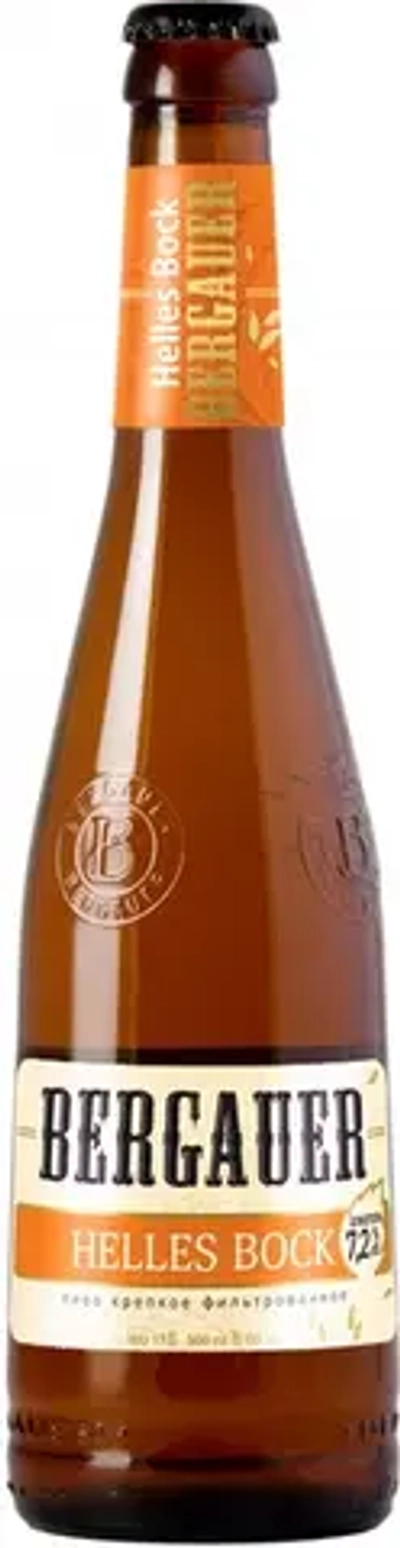 Пиво Демидовские пивоварни Бергауэр Хеллес Бок / Demidov Brewery Bergauer Helles Bock 0.5 - стекло