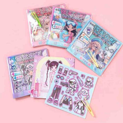 Игра-одевашка (наклейки)