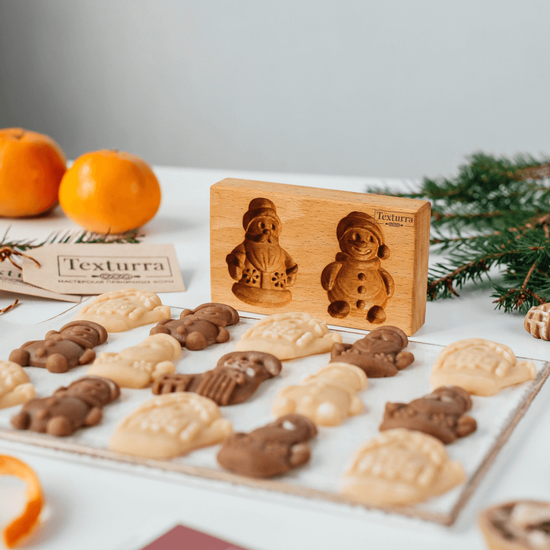 Форма для печенья и пряников Дед мороз и снеговик