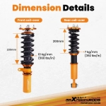 Coilovers Shock Struts подходит для автомобиля BMW 5 Series E60 Sedan 2004-2010 523 525 528 530 RWD