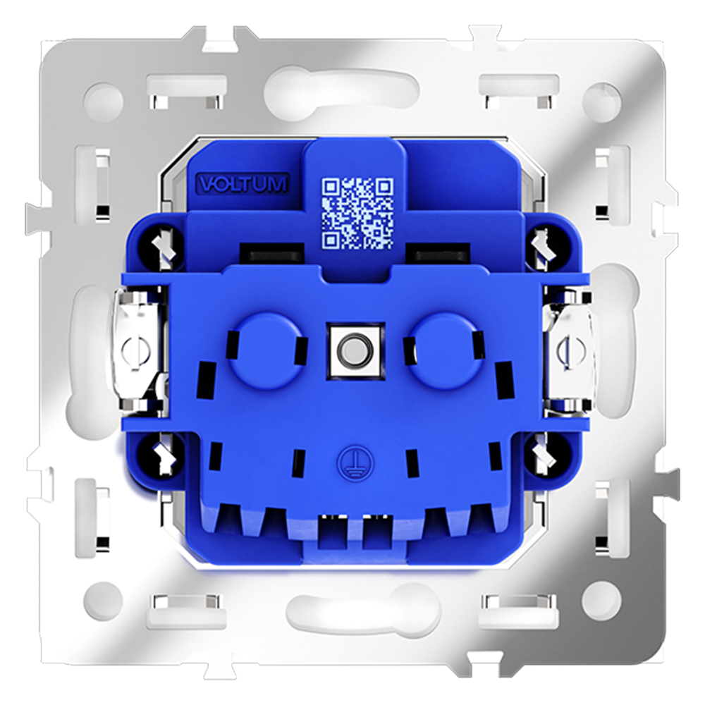 Розетка встраиваемая VOLTUM S70 с заземлением 16А, (кашемир)