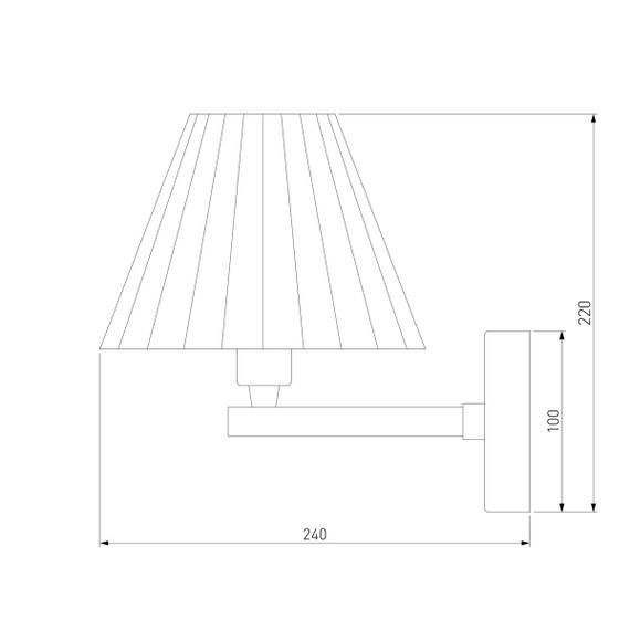 Бра Eurosvet Peony 60136/1 хром/серый