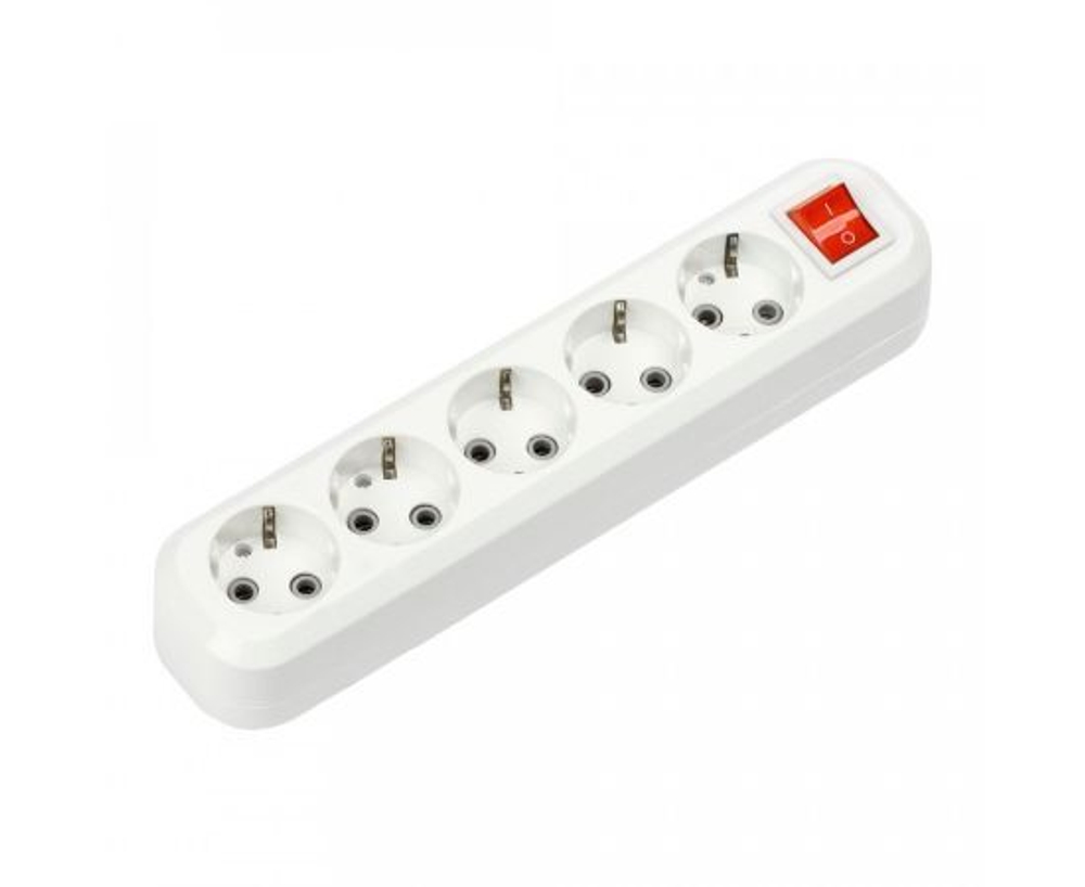 Колодка пятиместная с выключателем и заземлением УЗВ-5-GRAND 5250 IN HOME