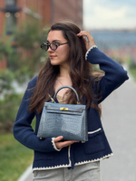 Сумка Hermes из кожи крокодила 25 см