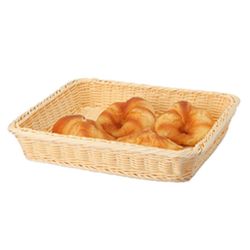 Корзина для хлеба и выкладки 35,5*32,5 см h6,5 см плетеная ротанг бежевая SUNNEX