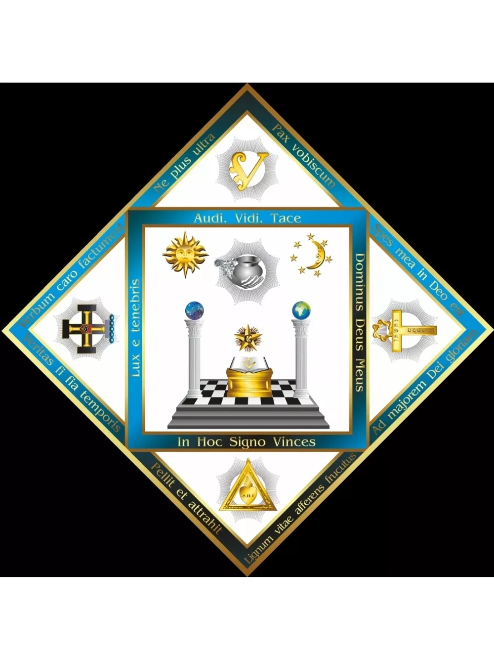 Алтарная скатерть Масонских степеней 8,9,10,11,12