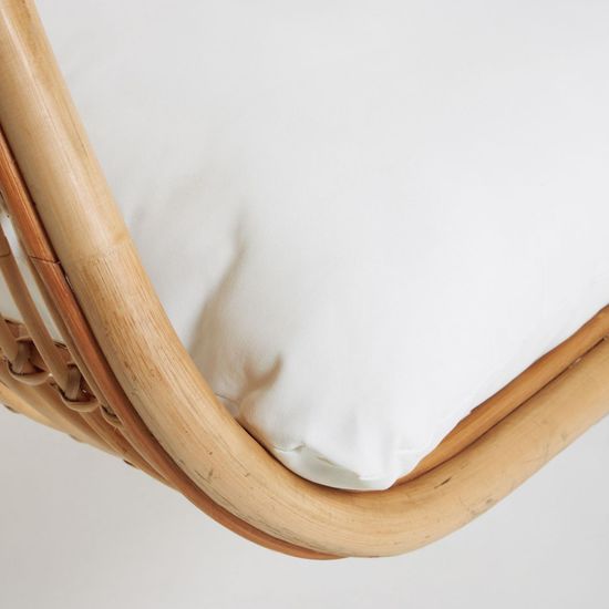 Подвесное кресло Ekaterina ротанг на светло-серой подставке