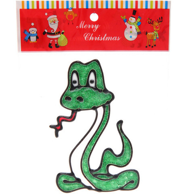 Наклейка на стекло «Золотая змейка» 15*20 см