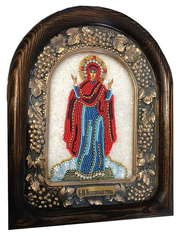 Дивеевская икона Пресвятая Богородица Нерушимая Стена , бисер