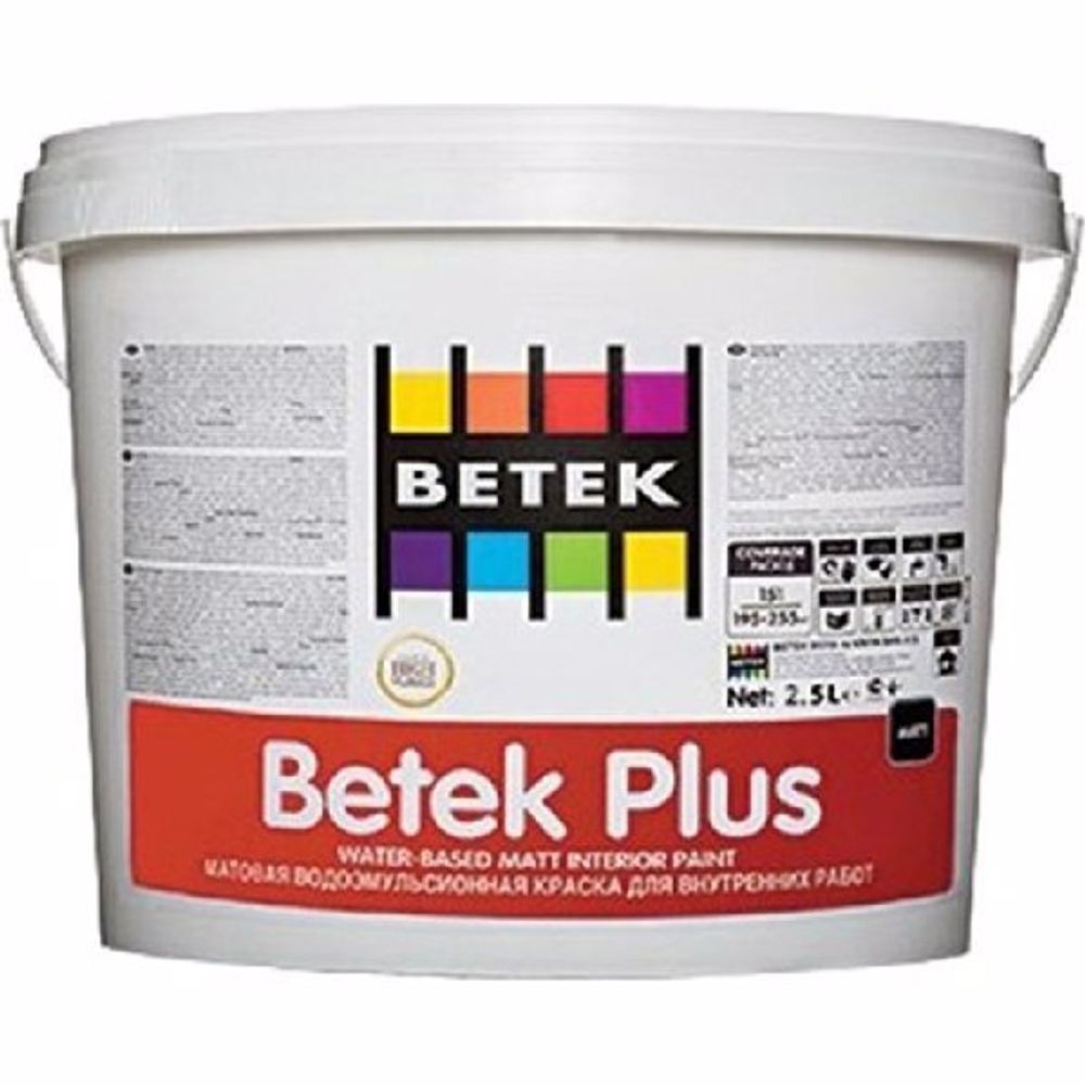 КРАСКА МОЮЩАЯСЯ BETEKPLUS МАТОВАЯ 2,5Л