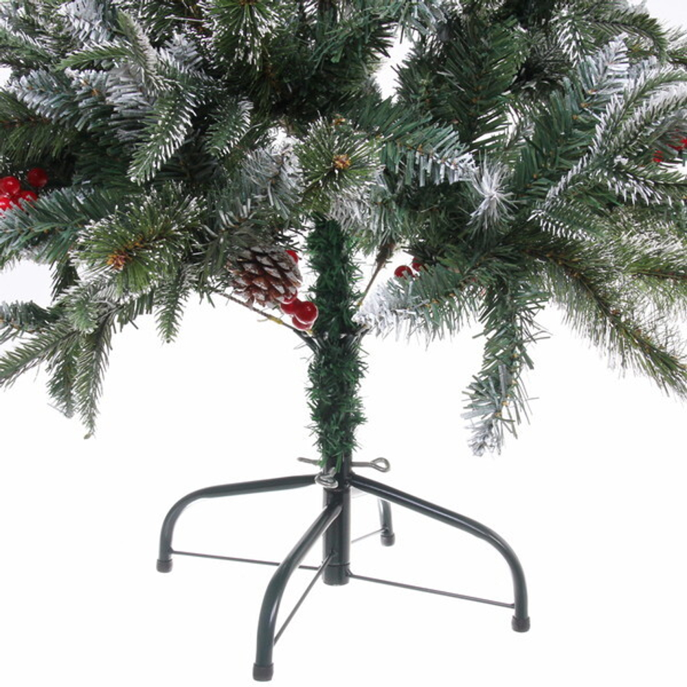 Ёлка «Дивная» 120 см, ПВХ+леска+резина, шишки и ягоды (274 ветки) (SP732-120)